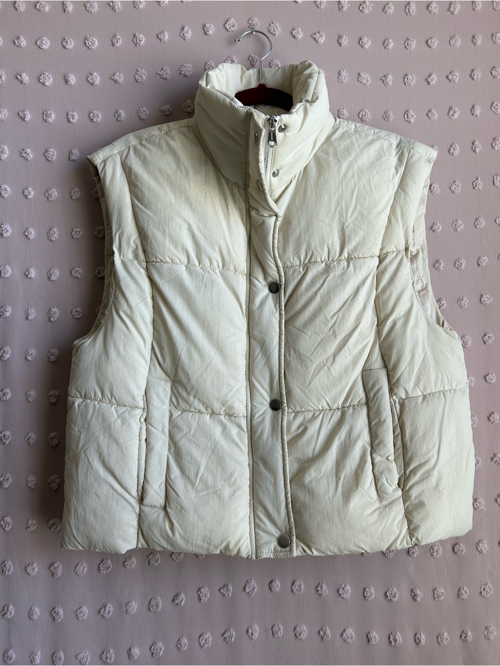 Bernardo Women’s Cropped Puffer Vest Sz S White